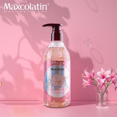 Maxcolatin new arrival best shampoo 500ml rose essence extract body shower shampoo skin tight